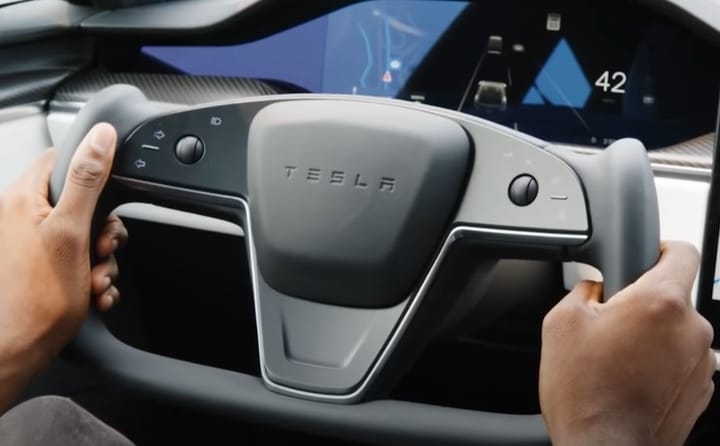 Tesla car test active technology.