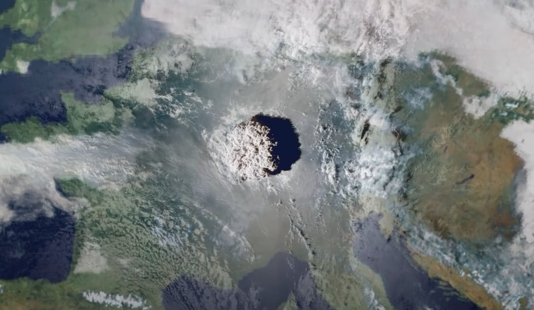 Biggest Volcano Eruption Ever Caught on Tape from Space