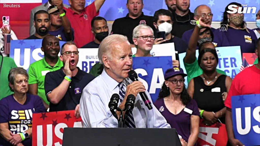 Heckler interrupts Biden’s speech at Maryland rally yelling You stole the election!”